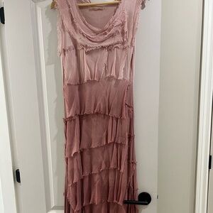 Elegant Pink Maxi Dress